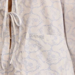 Lounge Underwear Pyjamastoppar<Pyjamasskjorta i Bomull - Blue Blå
