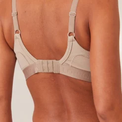 Lounge Underwear Vadderad | Push Up<Ribbed Mindful BH - Minkfärg