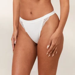 Lounge Underwear Stringtrosor<Ribbed Stringtrosor - Vit