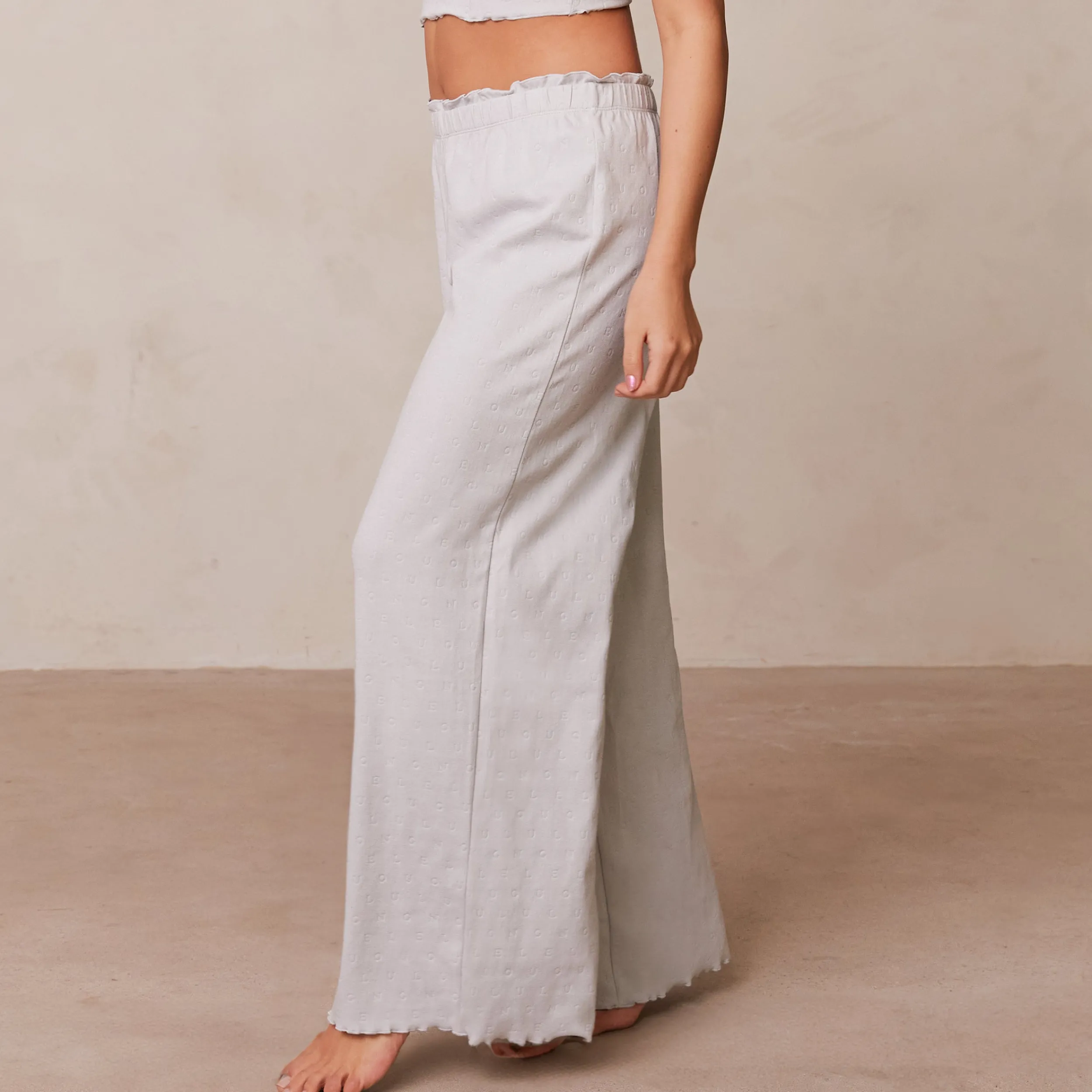 Lounge Underwear Nattkläder<Ruffle Pyjama Byxor - Frostfärg