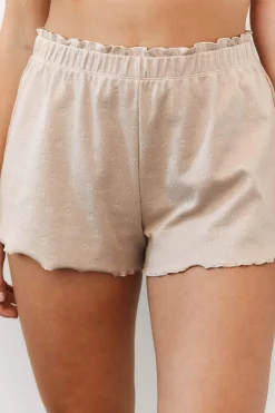 Lounge Underwear Nattkläder<Ruffle Pyjamas Short - Minkfärg
