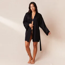 Lounge Underwear Morgonrockar Och Badrockar<Signature Satin Morgonrock - Svart