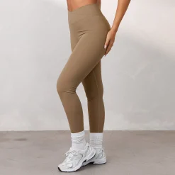Lounge Underwear Kläder<Silhouette Leggings med Korsning - Toffee