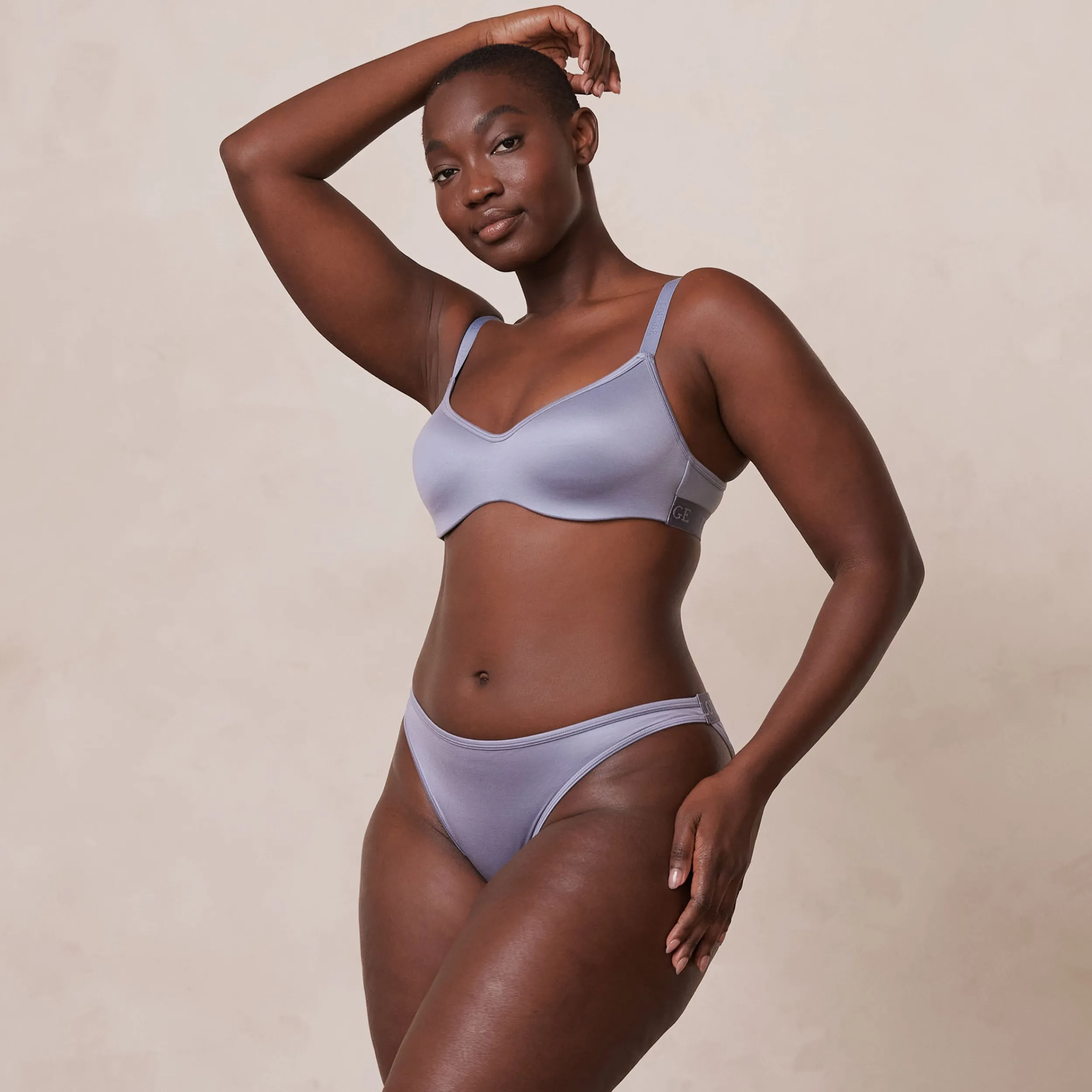 Lounge Underwear Vadderad | Push Up<Sleek Mindful BH - Blågrå