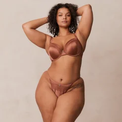Lounge Underwear Vadderad | T-Shirt<Soft Satin T-shirt BH - Mocha