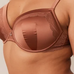 Lounge Underwear Vadderad | T-Shirt<Soft Satin T-shirt BH - Mocha