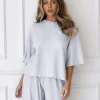 Lounge Underwear Pyjamasset | Pyjamastoppar<Soft Waffle Pyjamatopp - Frostfärg