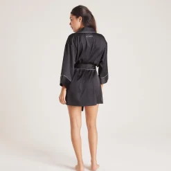 Lounge Underwear Morgonrockar Och Badrockar | Pyjamasset<Sparkle Morgonrock i Satin - Svart