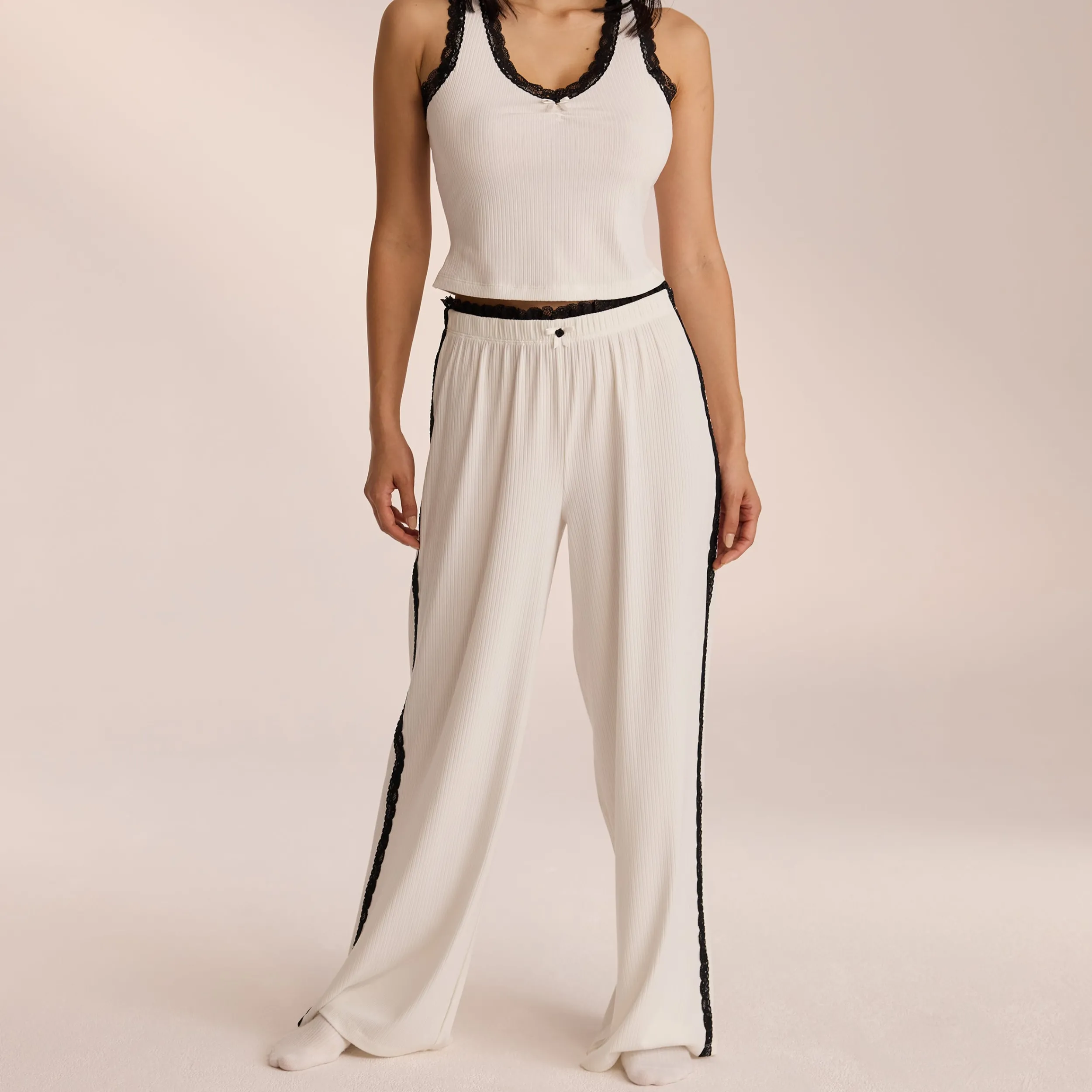 Lounge Underwear Pyjamasbyxor | Pyjamasset<Spets Pyjamabyxor - Vit