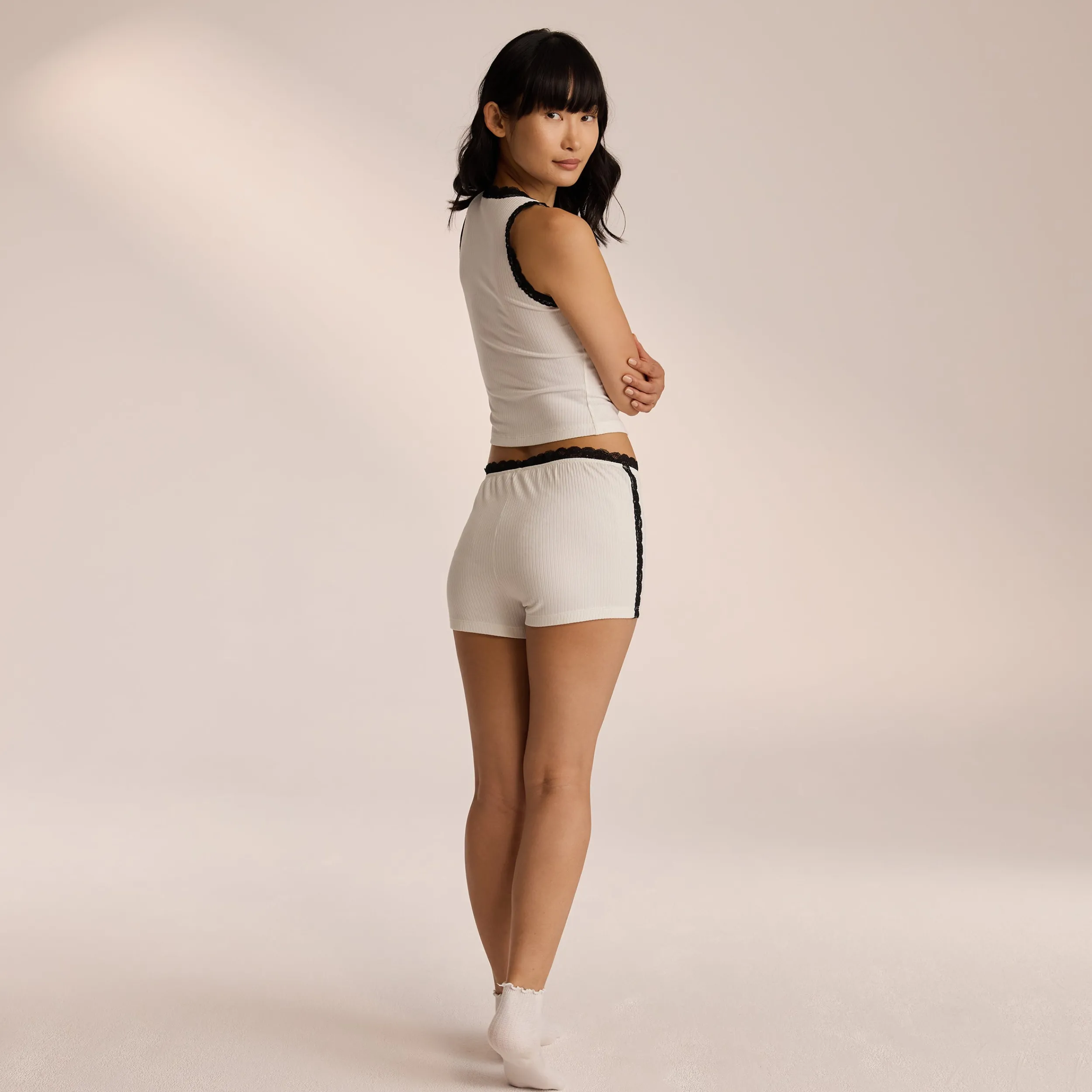 Lounge Underwear Pyjamasbyxor | Pyjamasset<Spets Pyjamashorts - Vit