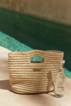 Lounge Underwear Accessoarer<Strandväska med strå - Beige Natural