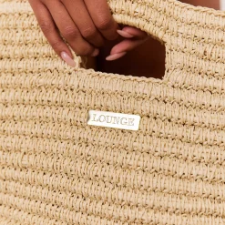 Lounge Underwear Accessoarer<Strandväska med strå - Beige Natural
