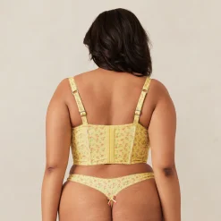 Lounge Underwear Longline<Sweet Longline BH - Blommig Gul BlommigGul