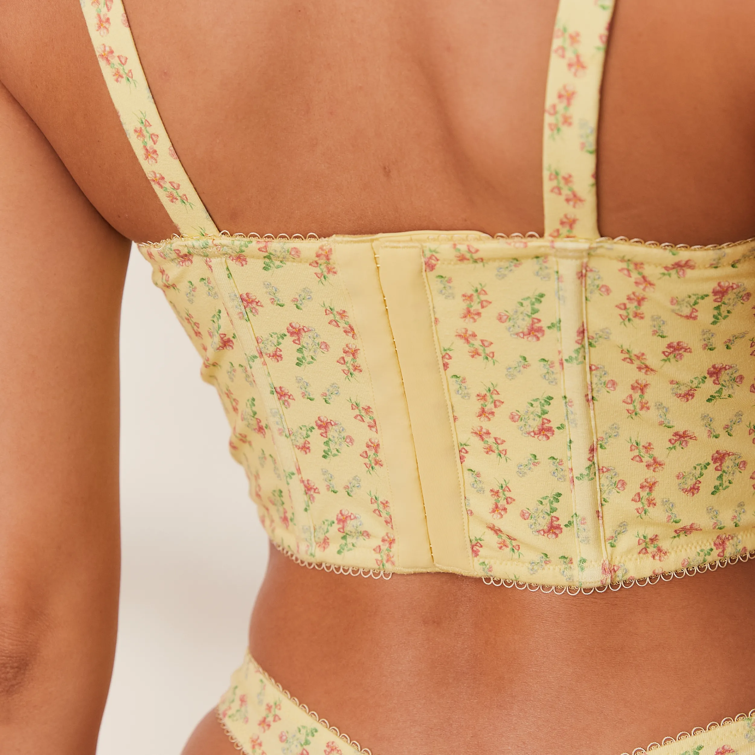 Lounge Underwear Longline<Sweet Longline BH - Blommig Gul BlommigGul