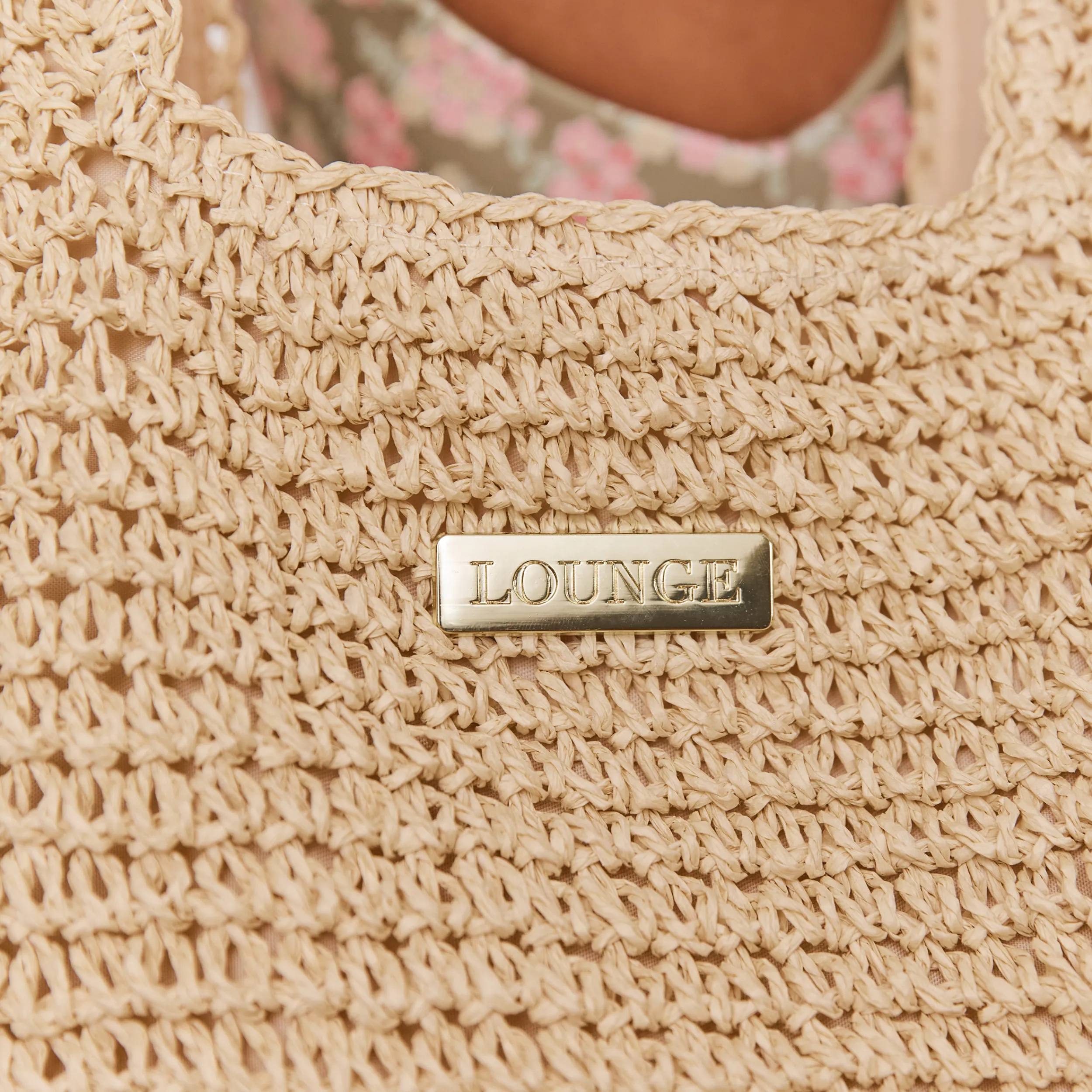 Lounge Underwear Accessoarer<Tote Bag med strå - Beige Natural