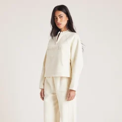 Lounge Underwear Huvtröjor Och Tröjor<Tröja med Kvart Dragkedja - Tofu
