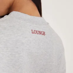 Lounge Underwear Huvtröjor Och Tröjor<Tröja med Kvart Dragkedja - Grå Marl GråMarl