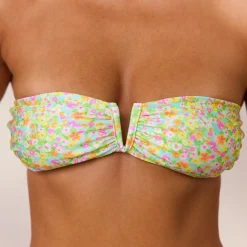 Lounge Underwear Bikinis<V Strapless Bandeau Bikinitopp - Wild Flower WildFlower