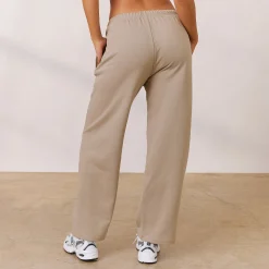 Lounge Underwear Kläder<Varsity Joggingbyxor med Rakt Ben - Havre