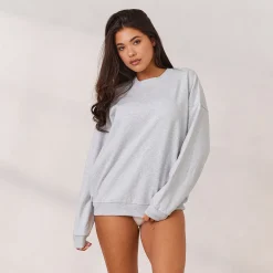 Lounge Underwear Kläder<Varsity Rundhalsad Tröja - Frostfärgad
