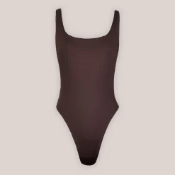 Lounge Underwear Baddräkter<Vändbar Baddräkt med Höga Ben - Brun/Blommig Brun/Blommig