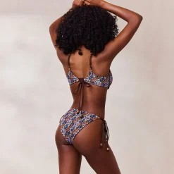 Lounge Underwear Bikinis<Vändbar Bygel-Bikinitopp - Brun/Blommig Brun/Blommig