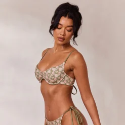 Lounge Underwear Bikinis<Vändbar Bygel-Bikinitopp - Grön/Blommig Grön/Blommig